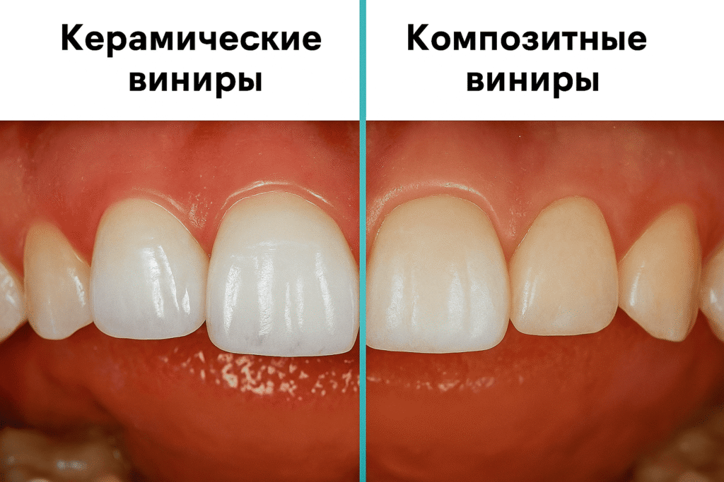 установка композитных виниров